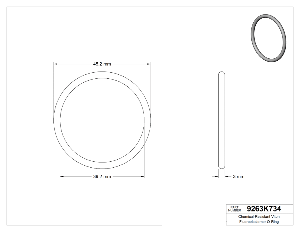 Technical drawing - 9263K734